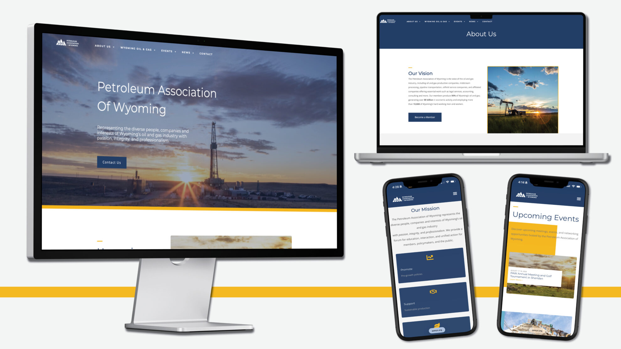 Petroleum Association of Wyoming website design