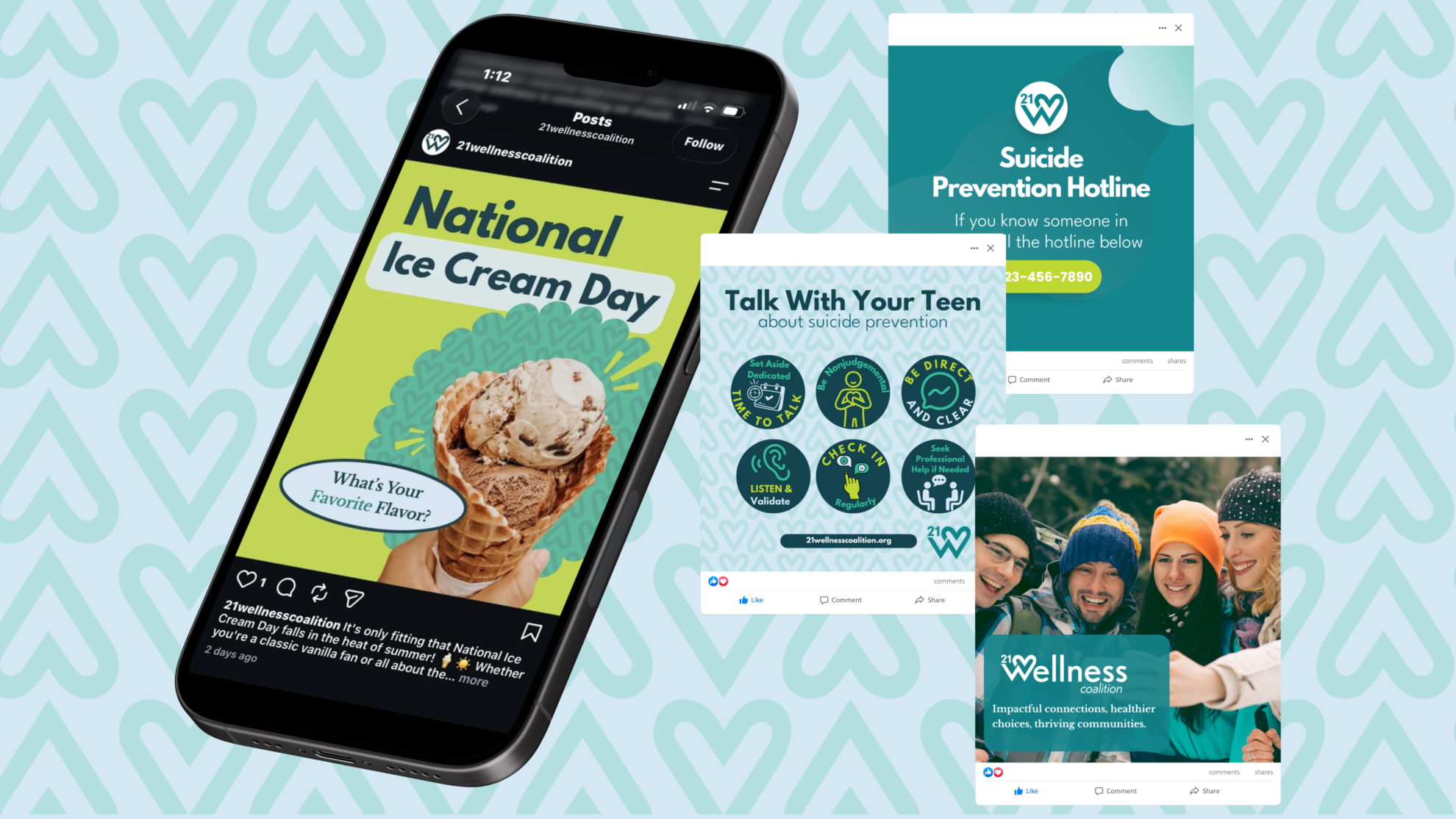 21 Wellness Coalition — brand mockup