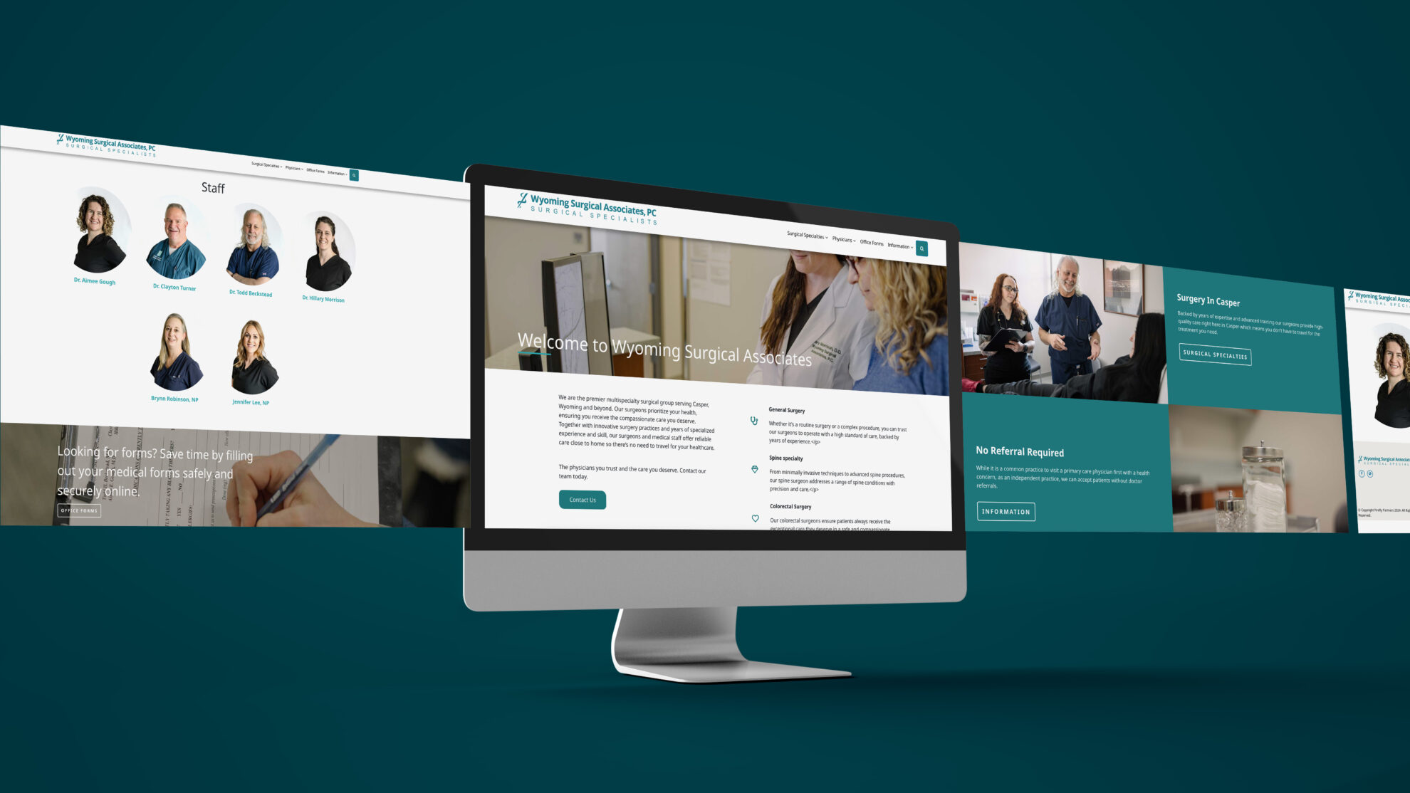 Wyoming Surgical Associates 1 Wyoming Surgical Associates — website mockup