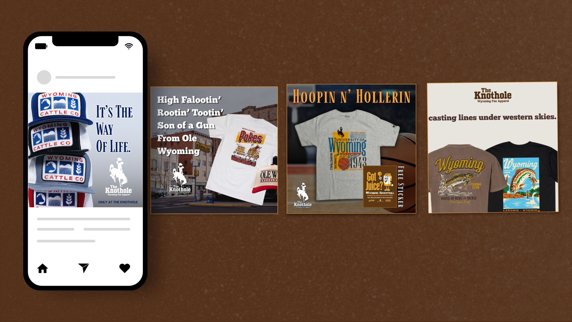 Knothole 3 The Knothole — social advertising mockup