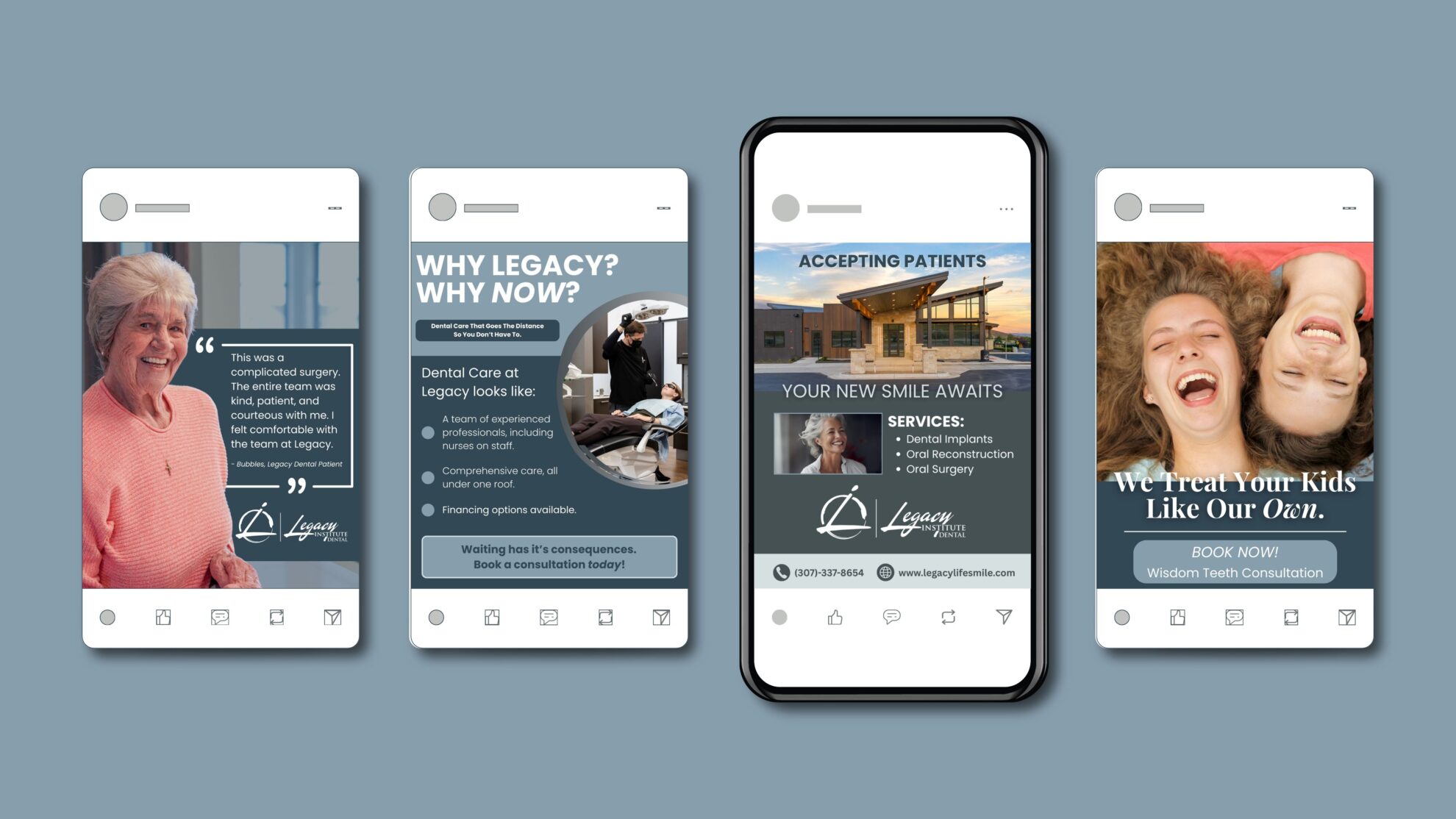 Legacy Dental 2 Legacy Institute Dental — website mockup